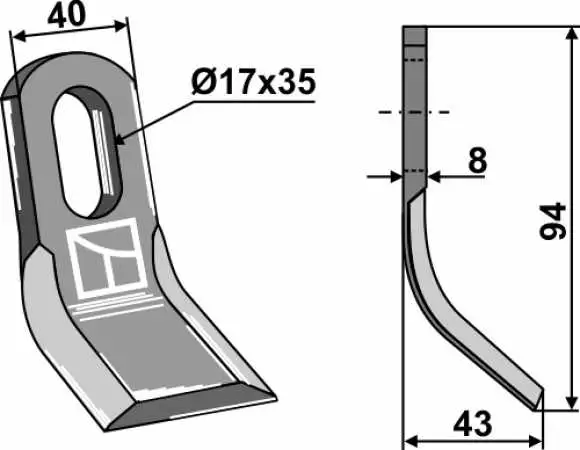 Y-Messer 94x40mm
